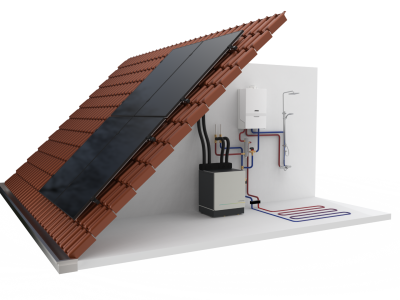 PVT zonnepanelen op dak voor stroom en warmteopwekking